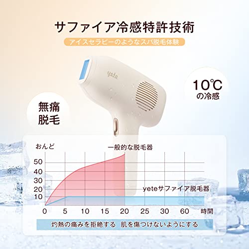 yete - 脱毛器 冷感脱毛器 光脱毛器 家庭用脱毛器 フラッシュ